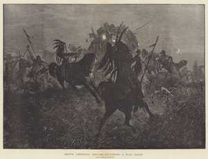 Pohjois-Amerikan intiaanit hyökkäävät postivaunuun